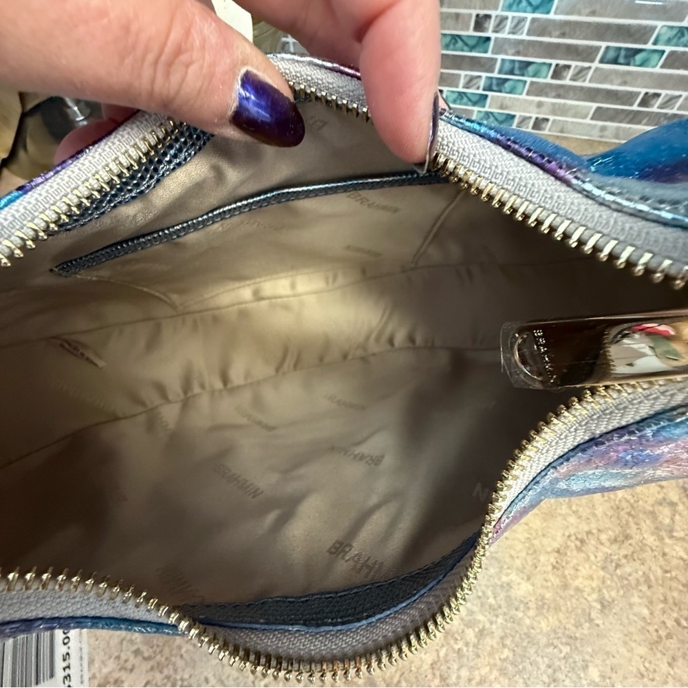 NWT Brahmin Mindy Multi Durango metallic blue purse - Picture 7 of 8